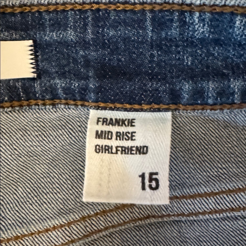 Eunina Frankie Mid Rise Girlfriend Jeans in Blue Size 15 - Picture 7 of 9